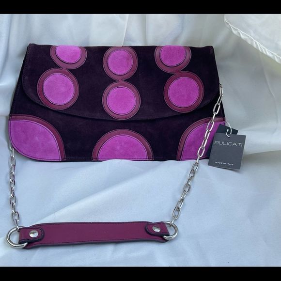 Pulcati Handbags - Stunning Pulcati Heavy Suede Pocketbook